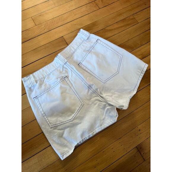 Marithe Francois Girbaud white with purple stitching shorts - Picture 5 of 5